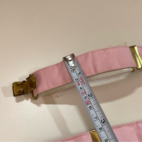 Vintage 60 70 Mod Cottagecore Coquette girl Feminine Pink Suspenders - Picture 14 of 14